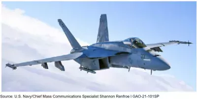 Photo of the F/A-18E Super Hornet fighter jet flying over California