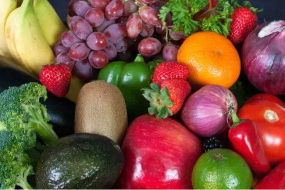 Image of Fruit and vegetables. 