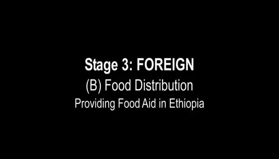 U.S. Food Aid Supply Chain: Stage 3- Foreign (B) Food Distribution, Providing Food Aid in Ethiopia