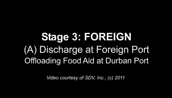U.S. Food Aid Supply Chain: Stage 3- Foreign (A) Discharge at Foreign Port- Offloading food aid at Durban Port
