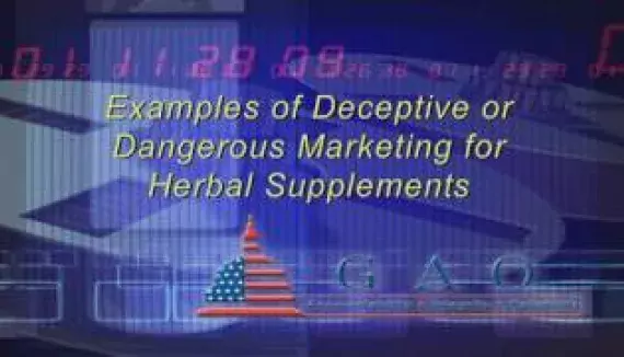 Selected Examples of Deceptive or Dangerous Marketing for Herbal Supplements